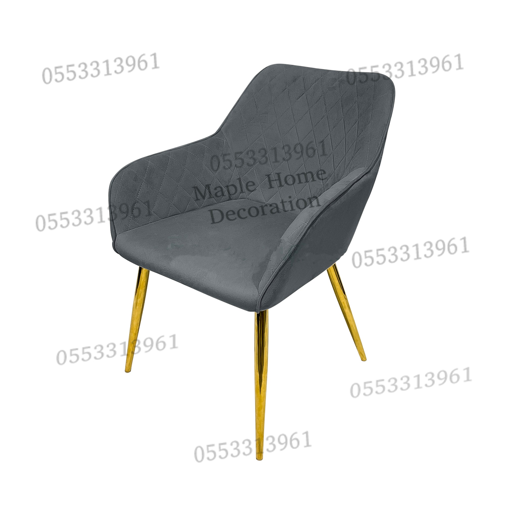 Dining Chairs Velvet Cushion Seat Chair Stainless Steel Golden Legs Dining Room Chair