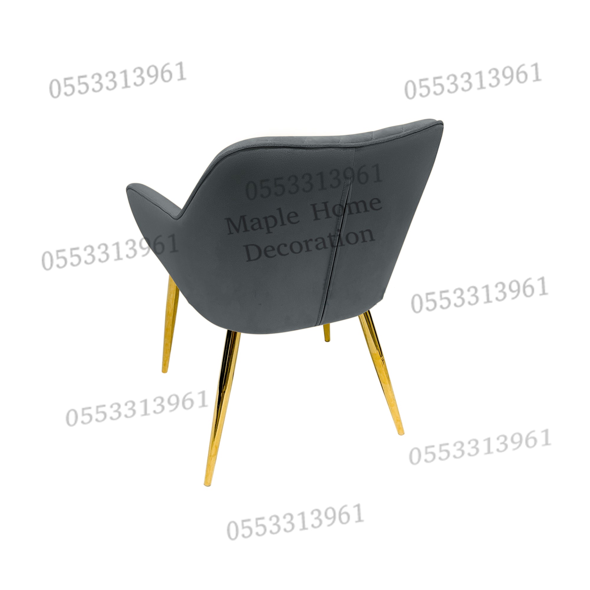 Dining Chairs Velvet Cushion Seat Chair Stainless Steel Golden Legs Dining Room Chair
