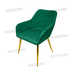 Dining Chairs Velvet Cushion Seat Chair Stainless Steel Golden Legs Dining Room Chair