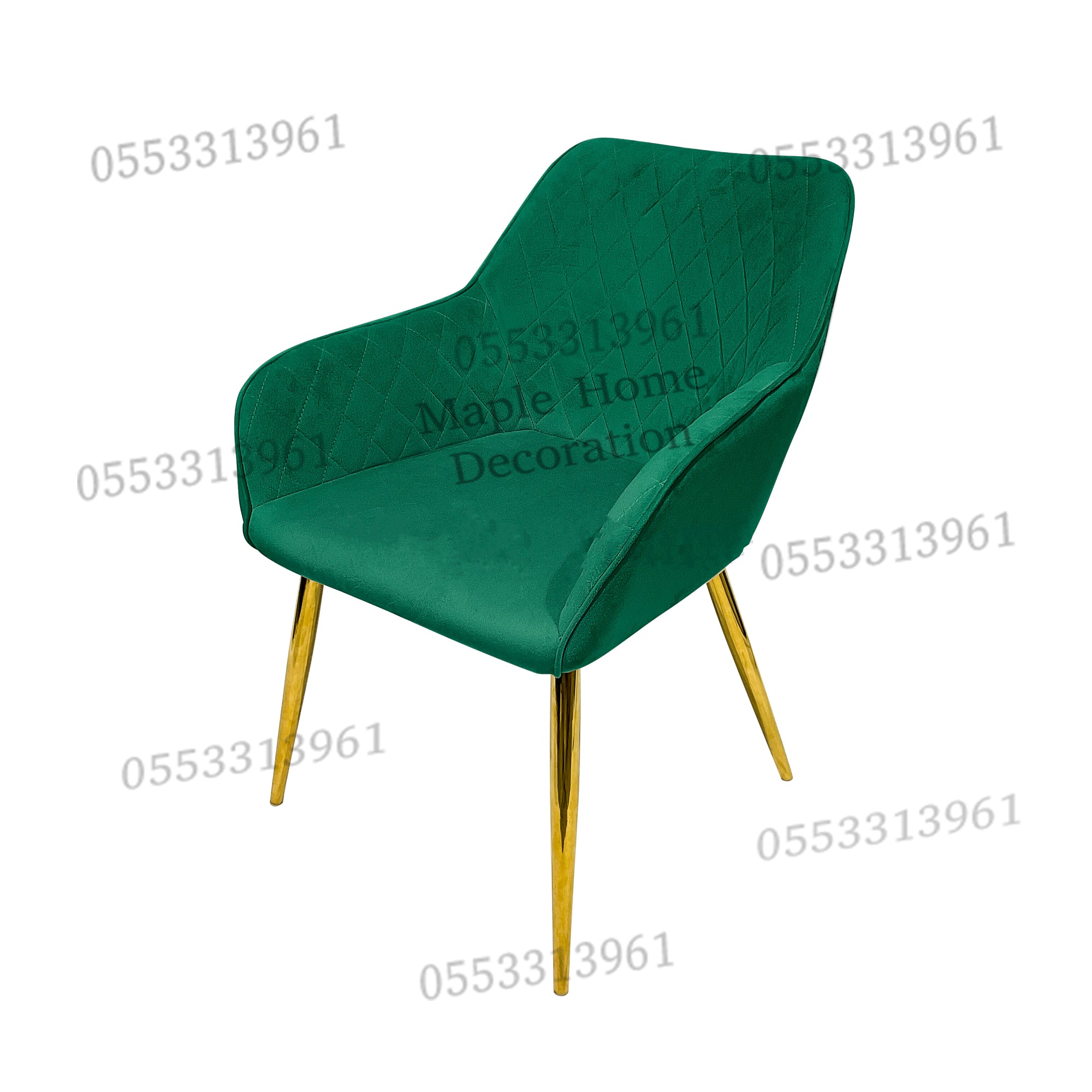 Dining Chairs Velvet Cushion Seat Chair Stainless Steel Golden Legs Dining Room Chair
