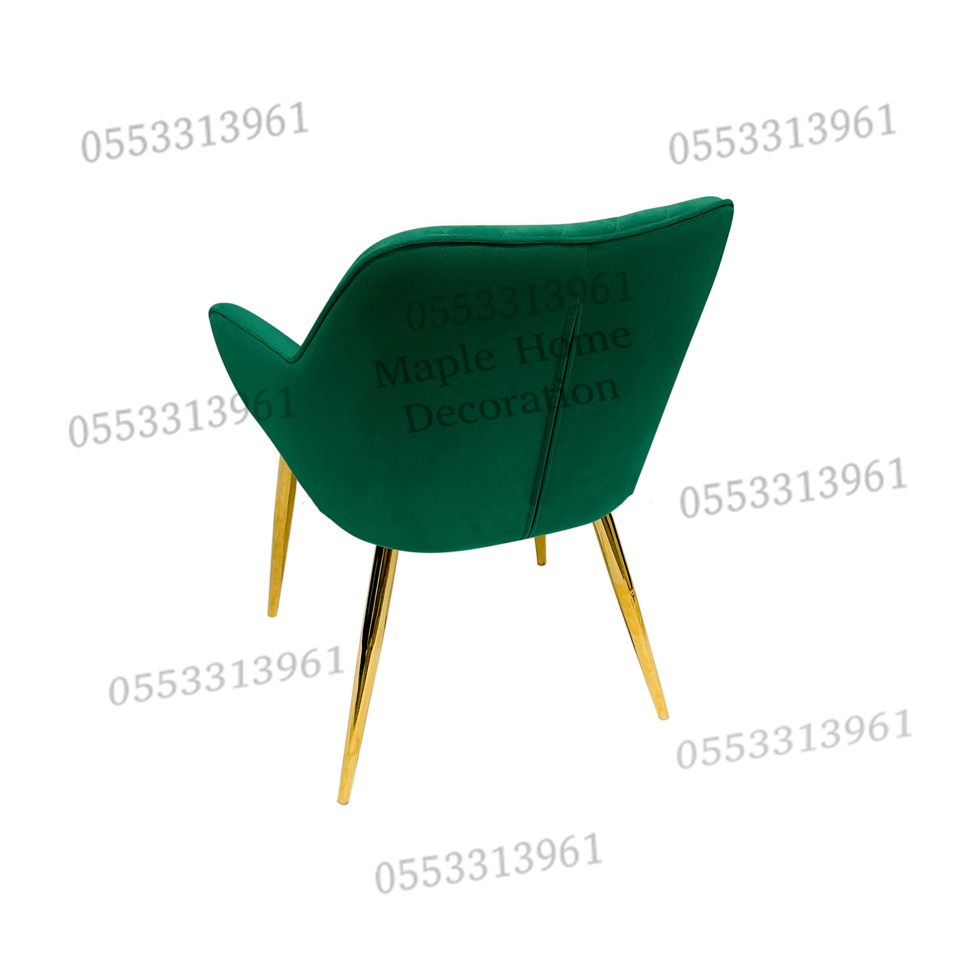 Dining Chairs Velvet Cushion Seat Chair Stainless Steel Golden Legs Dining Room Chair