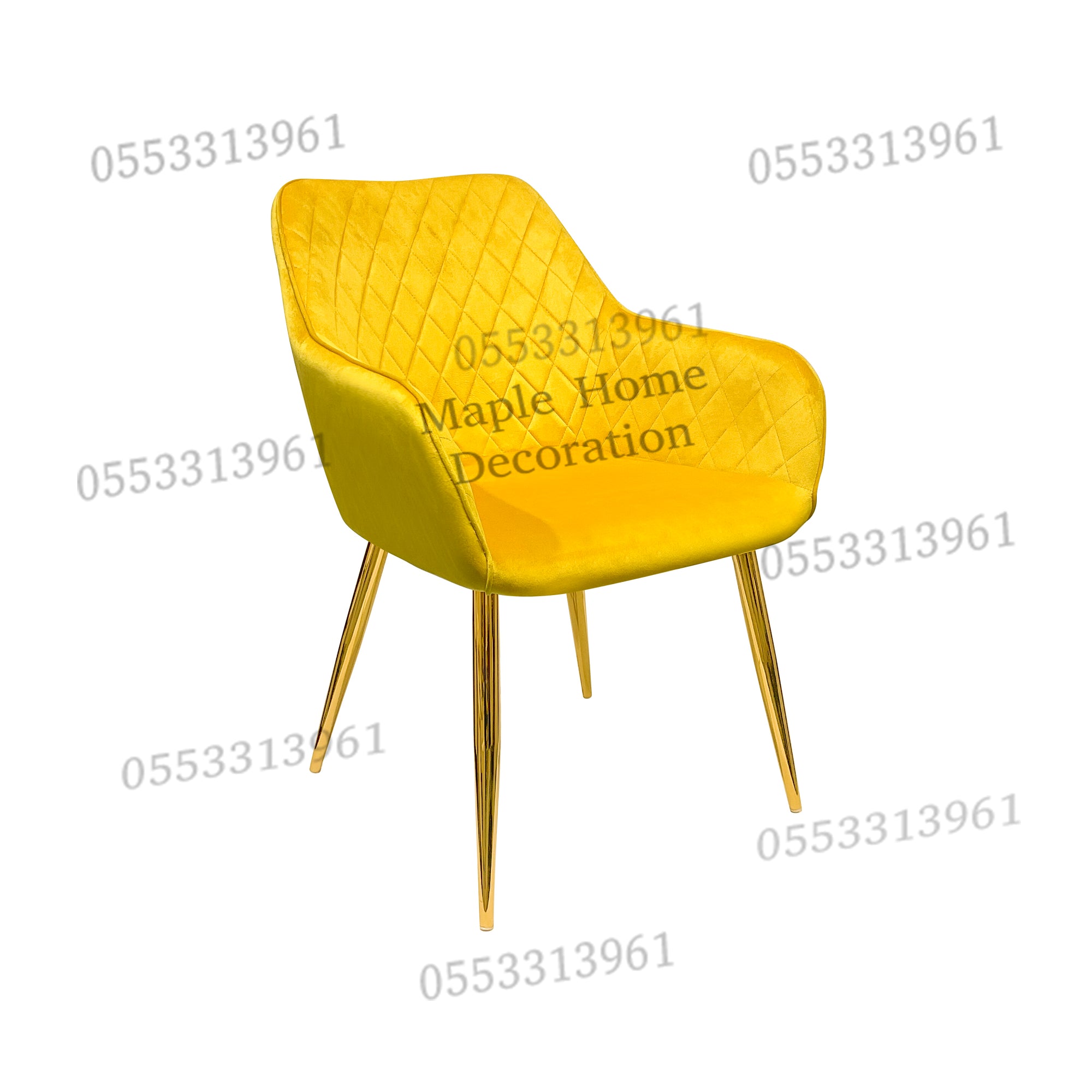 Dining Chairs Velvet Cushion Seat Chair Stainless Steel Golden Legs Dining Room Chair