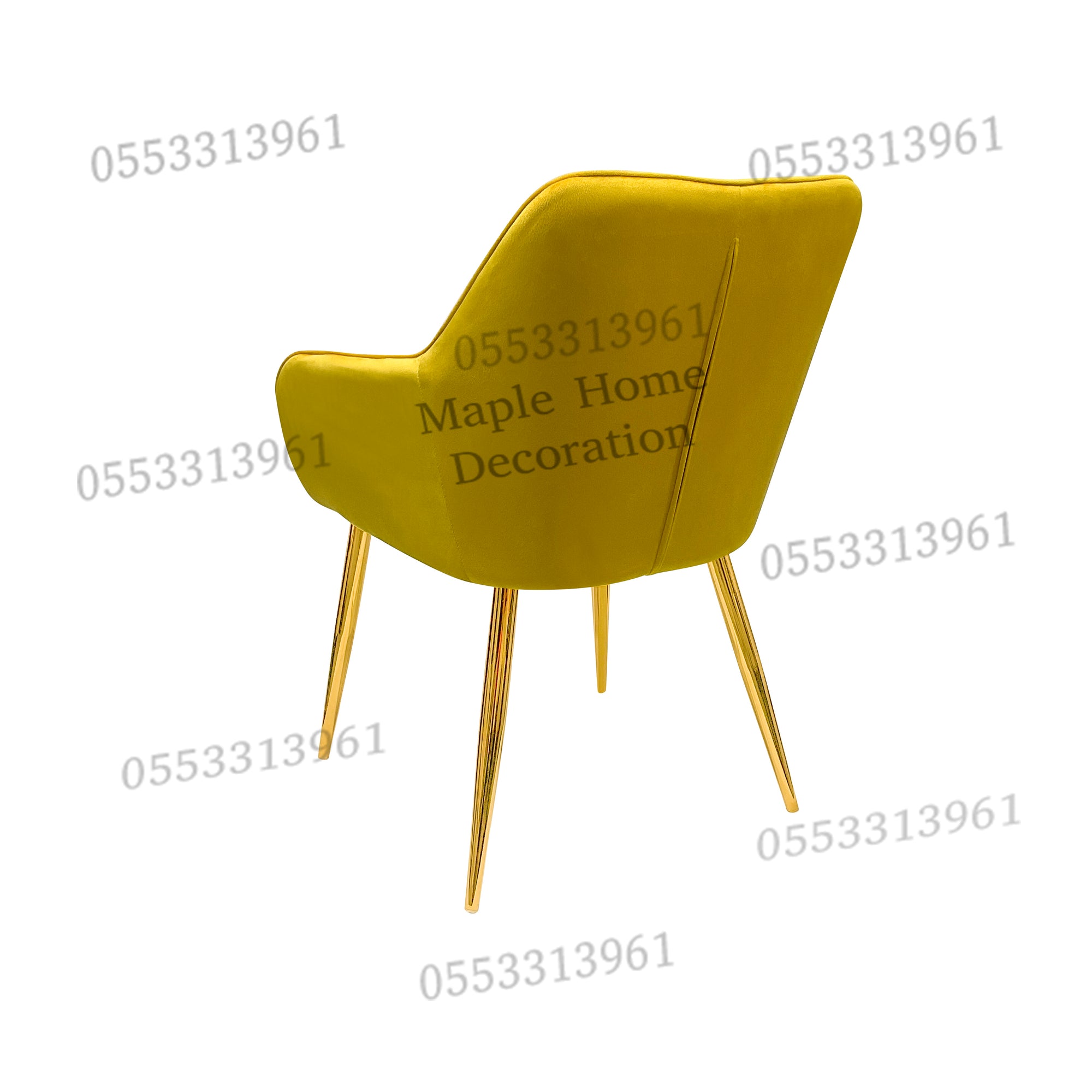 Dining Chairs Velvet Cushion Seat Chair Stainless Steel Golden Legs Dining Room Chair
