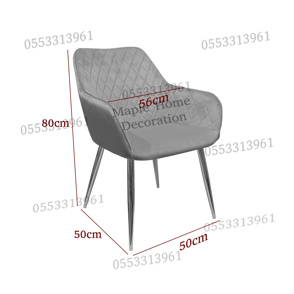 Dining Chairs Velvet Cushion Seat Chair Stainless Steel Golden Legs Dining Room Chair