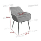 Dining Chairs Velvet Cushion Seat Chair Stainless Steel Golden Legs Dining Room Chair