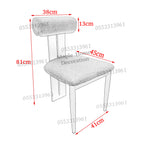 Dining Chairs Velvet Cushion Seat Chair Stainless Steel Golden Legs Dining Room Chair