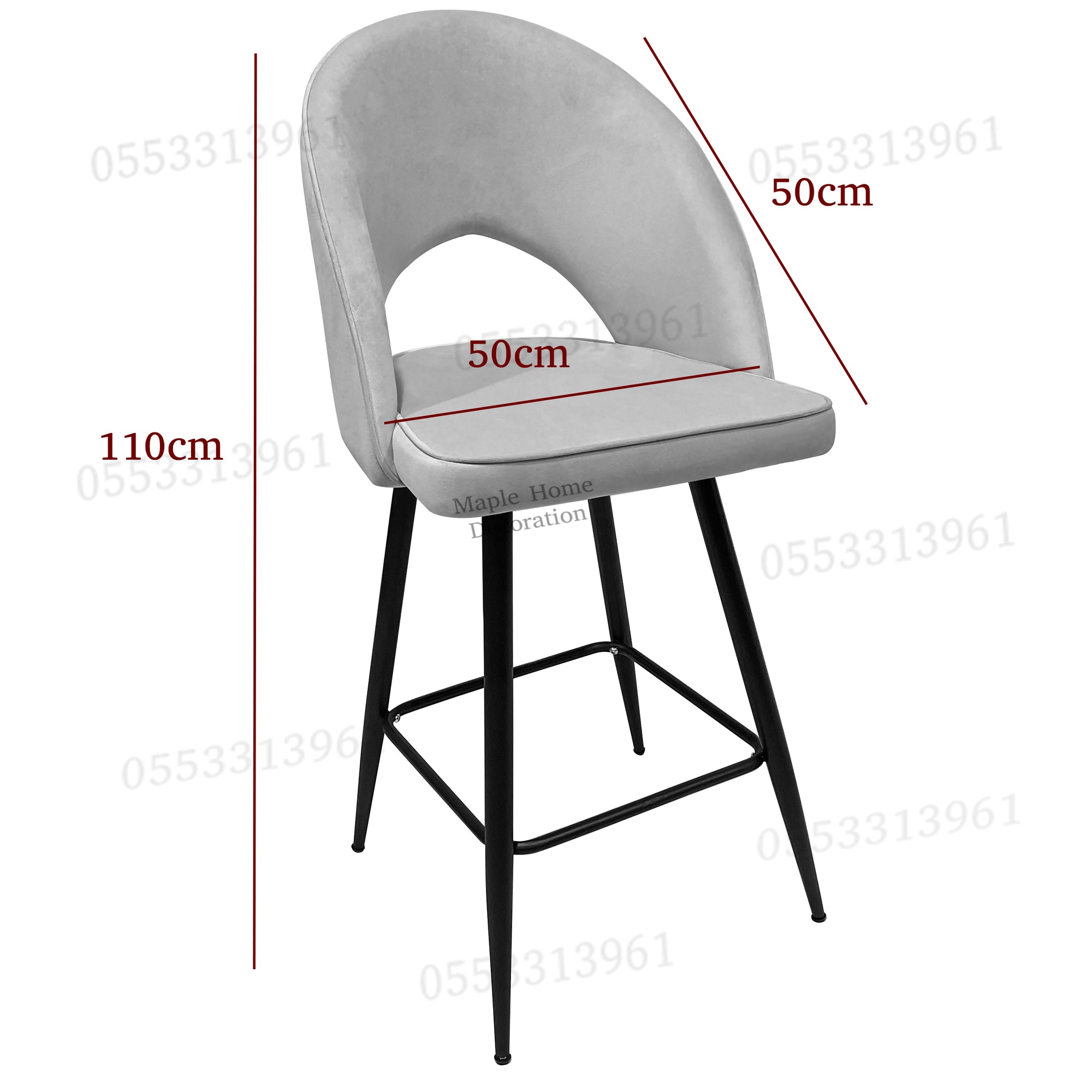 High Bar Stool 75cm Legs Stable Stylish Seating