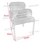Dining Chairs Velvet Cushion Seat Chair Stainless Steel Golden Legs Dining Room Chair