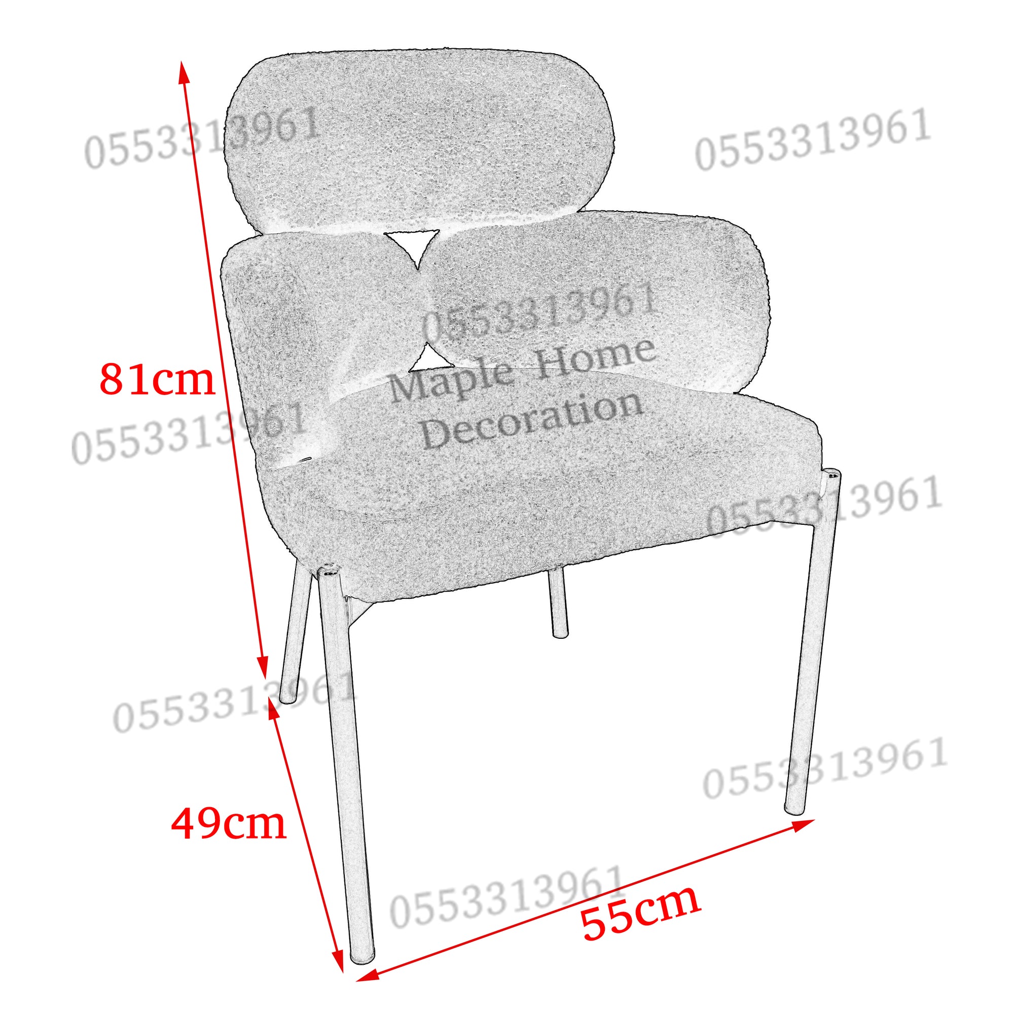 Dining Chairs Velvet Cushion Seat Chair Stainless Steel Golden Legs Dining Room Chair