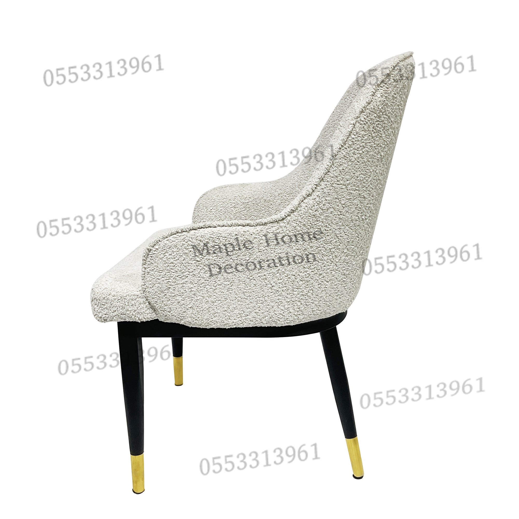 Dining Chairs Velvet Cushion Seat Chair Stainless Steel Golden Legs Dining Room Chair