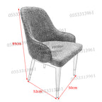 Dining Chairs Velvet Cushion Seat Chair Stainless Steel Golden Legs Dining Room Chair