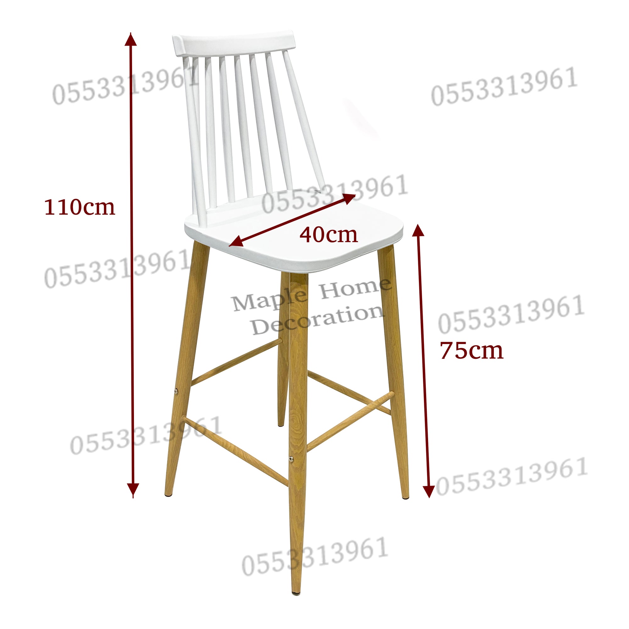High Bar Stool 75cm Legs Stable Stylish Seating