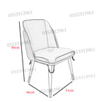 Dining Chairs Velvet Cushion Seat Chair Stainless Steel Golden Legs Dining Room Chair