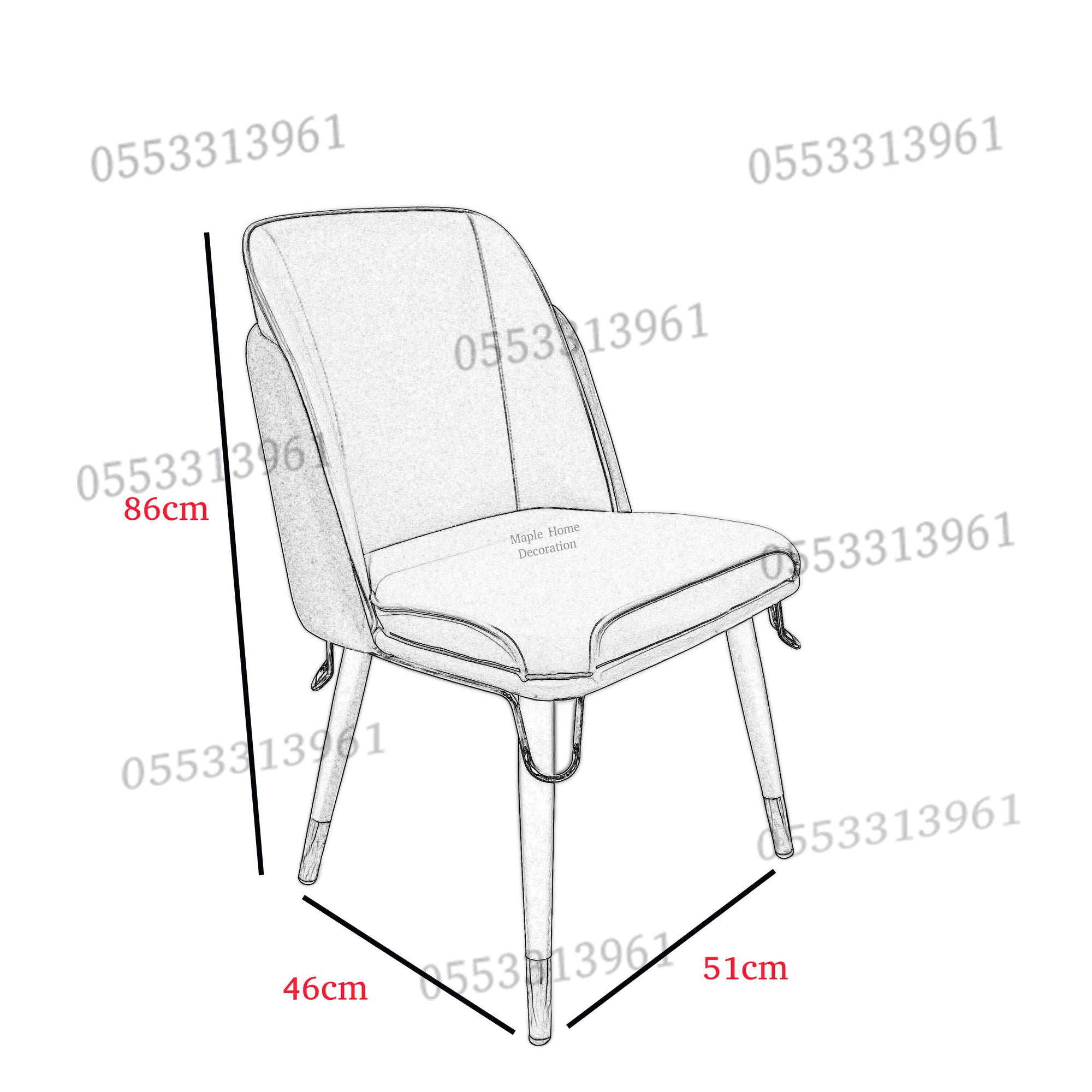 Dining Chairs Velvet Cushion Seat Chair Stainless Steel Golden Legs Dining Room Chair