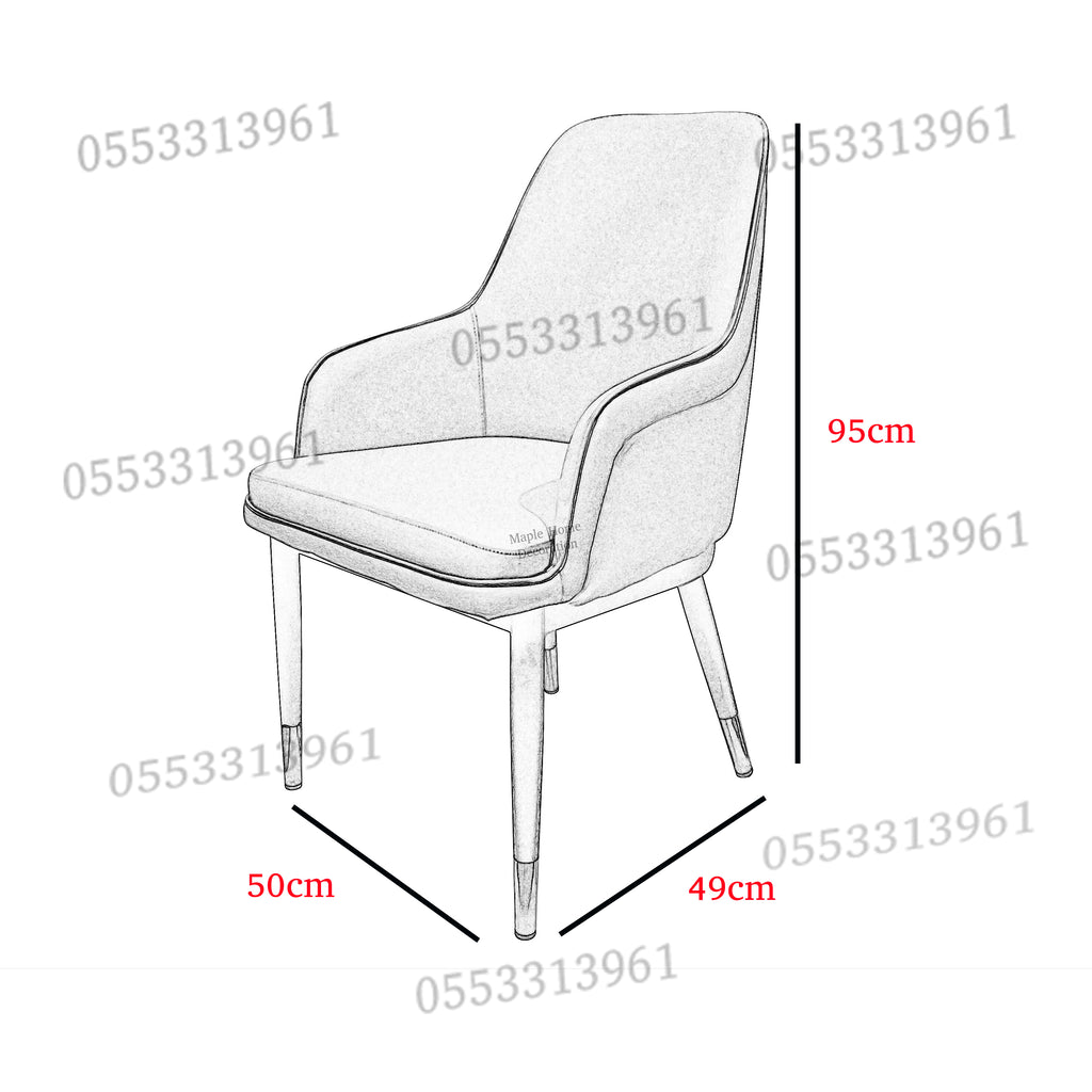 Dining Chairs Velvet Cushion Seat Chair Stainless Steel Golden Legs Dining Room Chair