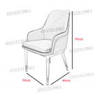 Dining Chairs Velvet Cushion Seat Chair Stainless Steel Golden Legs Dining Room Chair