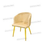 Dining Chairs Velvet Cushion Seat Chair Stainless Steel Golden Legs Dining Room Chair