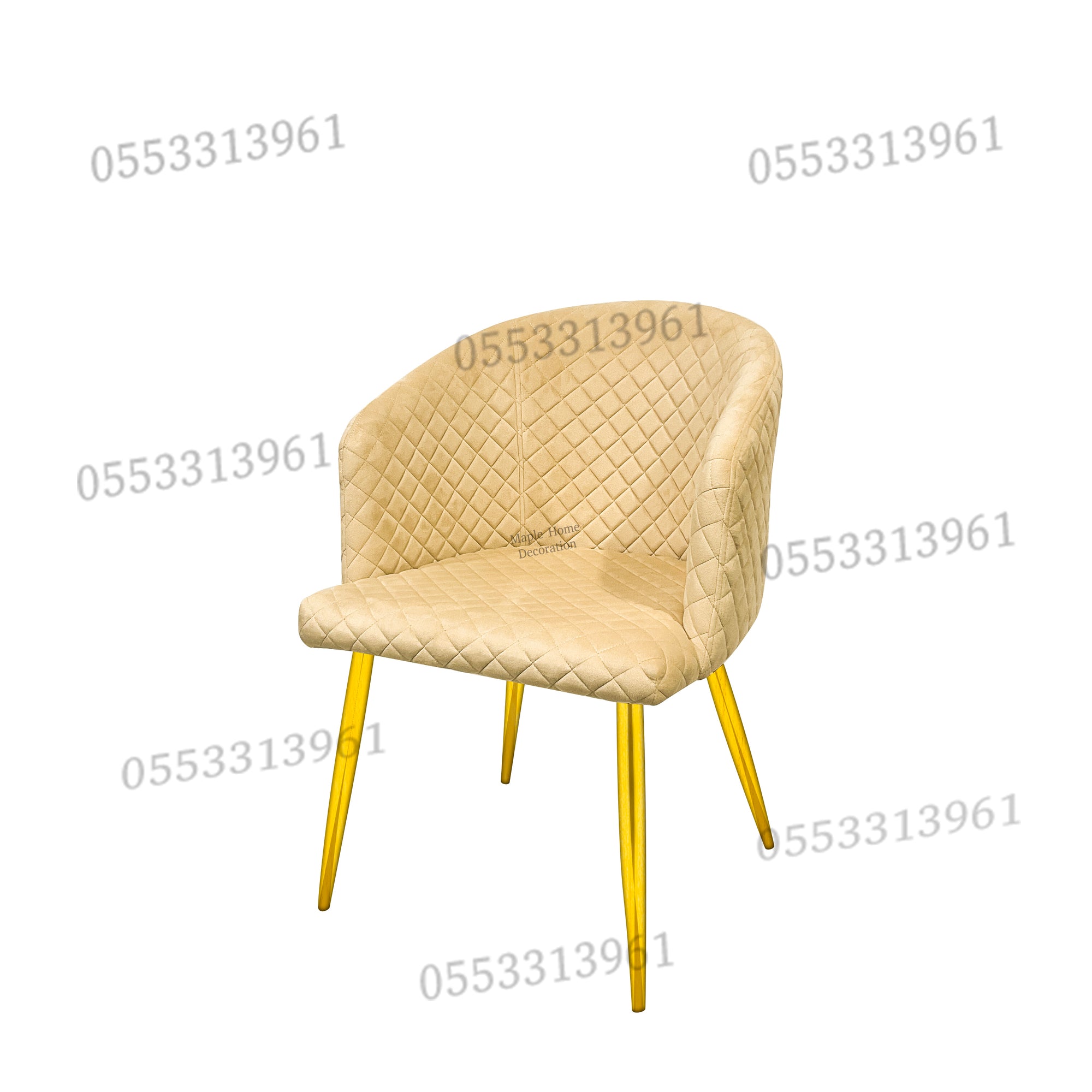 Dining Chairs Velvet Cushion Seat Chair Stainless Steel Golden Legs Dining Room Chair