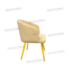 Dining Chairs Velvet Cushion Seat Chair Stainless Steel Golden Legs Dining Room Chair