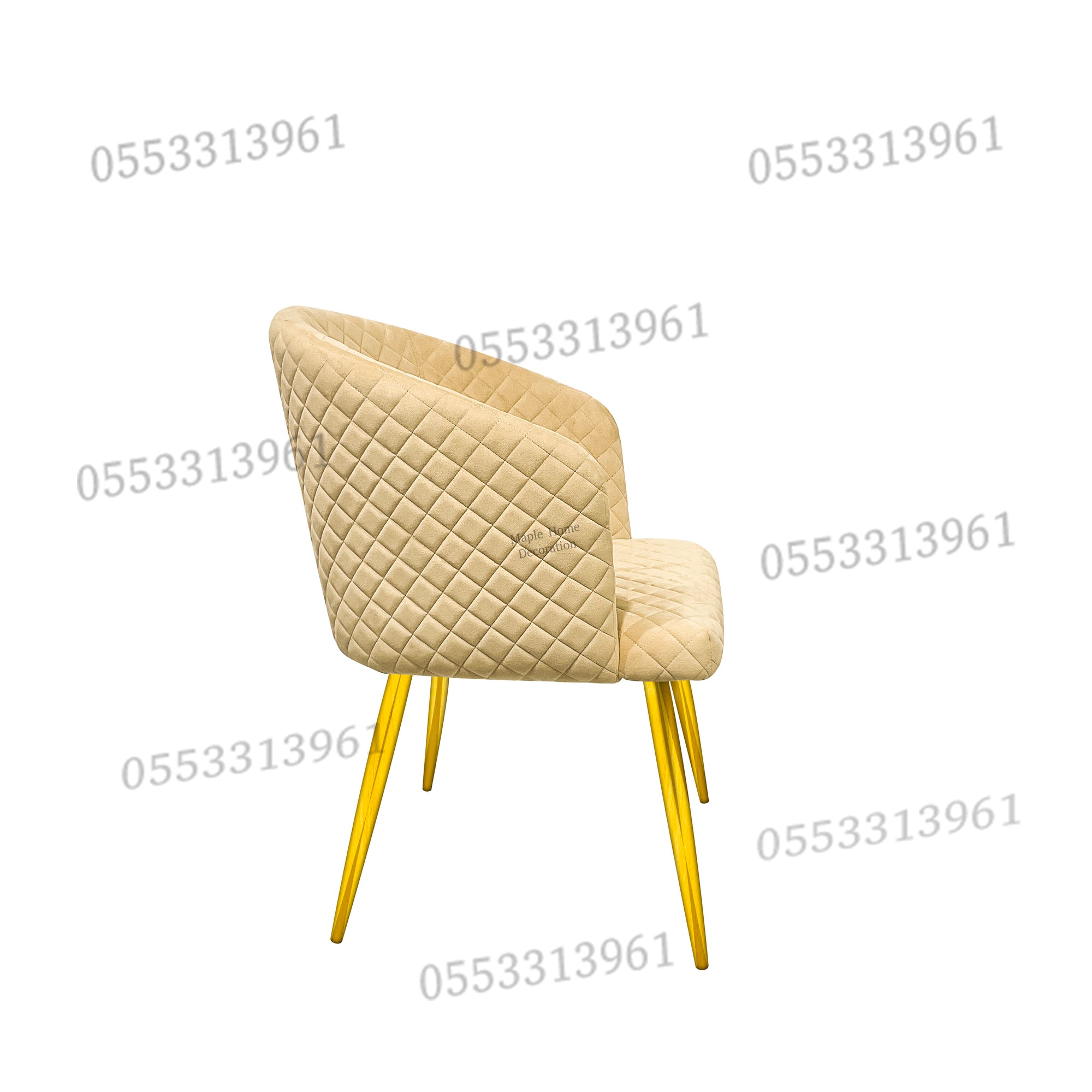 Dining Chairs Velvet Cushion Seat Chair Stainless Steel Golden Legs Dining Room Chair