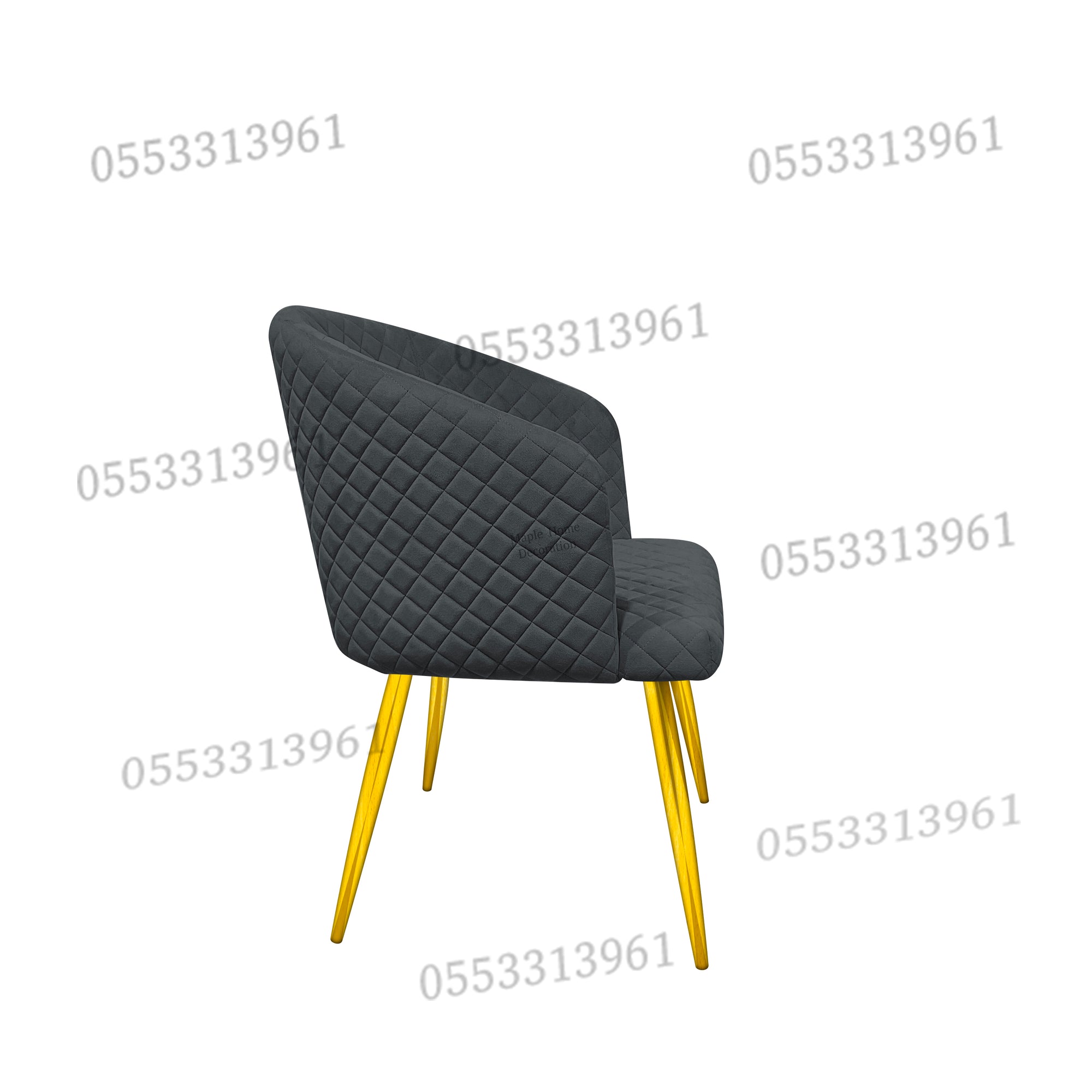 Dining Chairs Velvet Cushion Seat Chair Stainless Steel Golden Legs Dining Room Chair