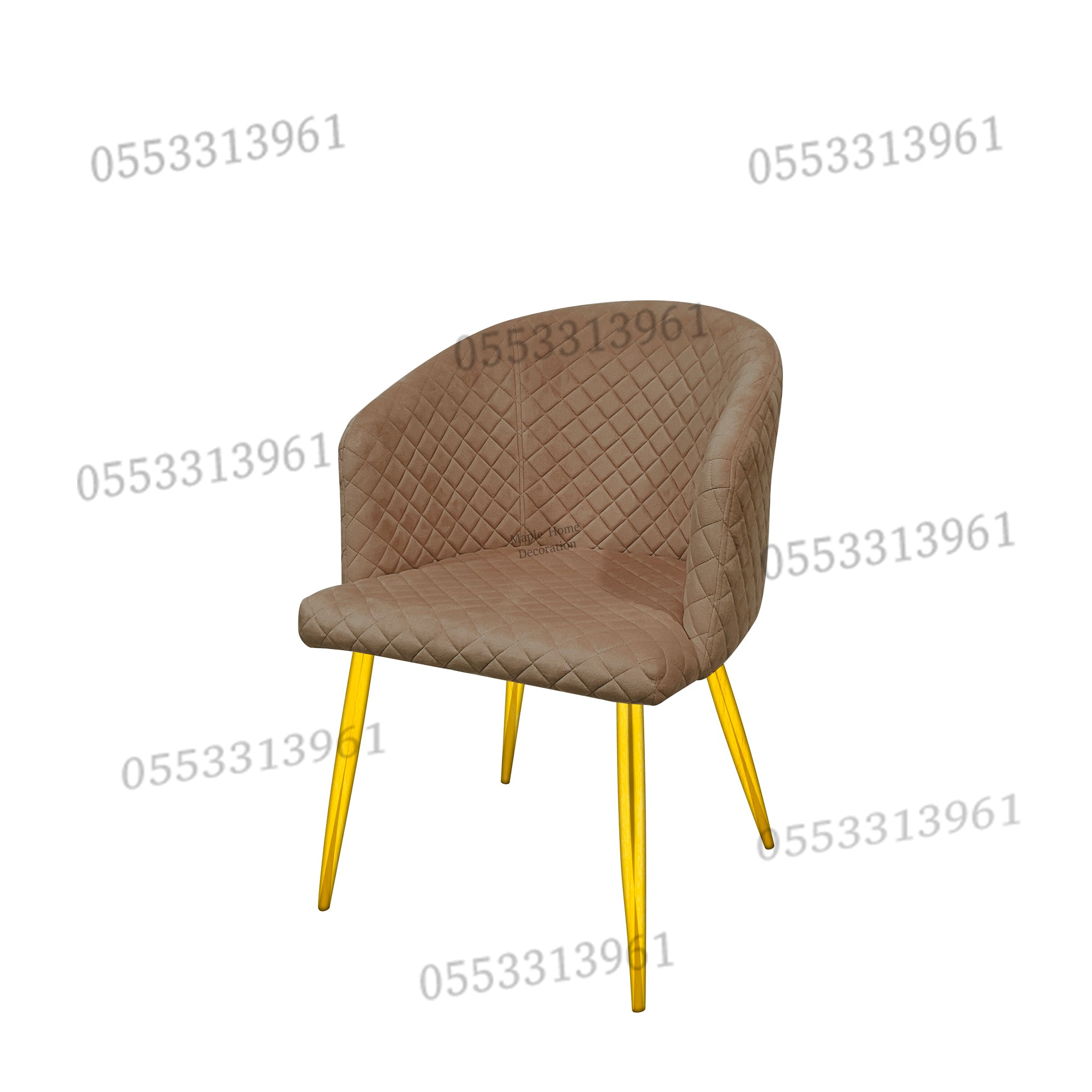 Dining Chairs Velvet Cushion Seat Chair Stainless Steel Golden Legs Dining Room Chair