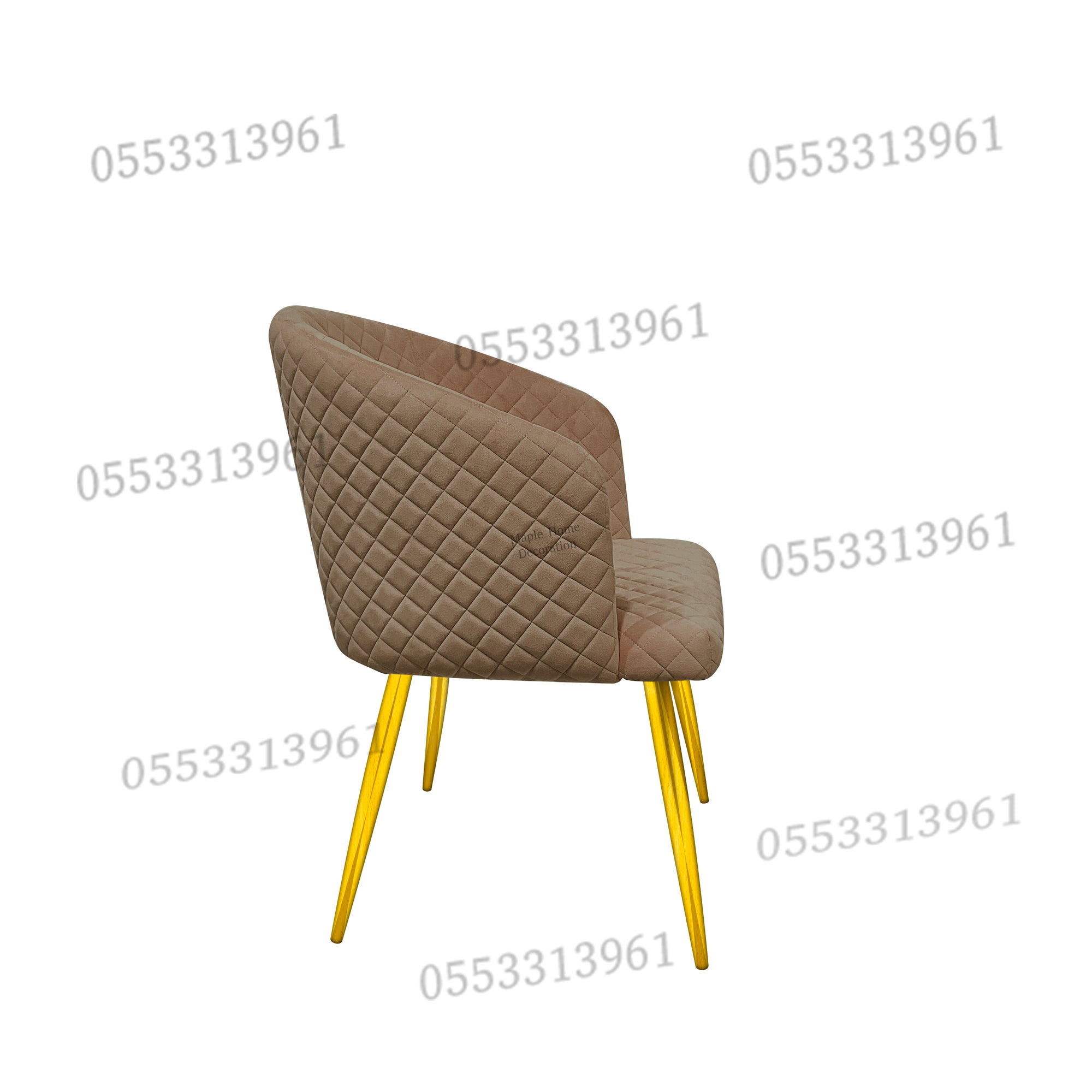 Dining Chairs Velvet Cushion Seat Chair Stainless Steel Golden Legs Dining Room Chair
