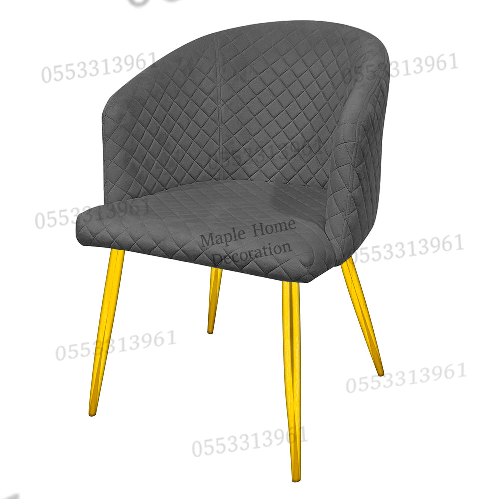 Dining Chairs Velvet Cushion Seat Chair Stainless Steel Golden Legs Dining Room Chair