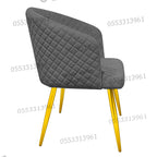 Dining Chairs Velvet Cushion Seat Chair Stainless Steel Golden Legs Dining Room Chair