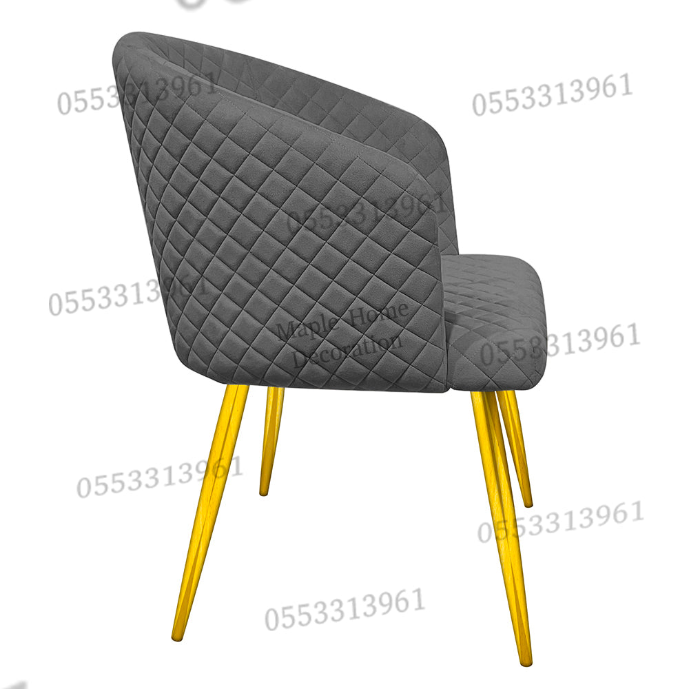Dining Chairs Velvet Cushion Seat Chair Stainless Steel Golden Legs Dining Room Chair