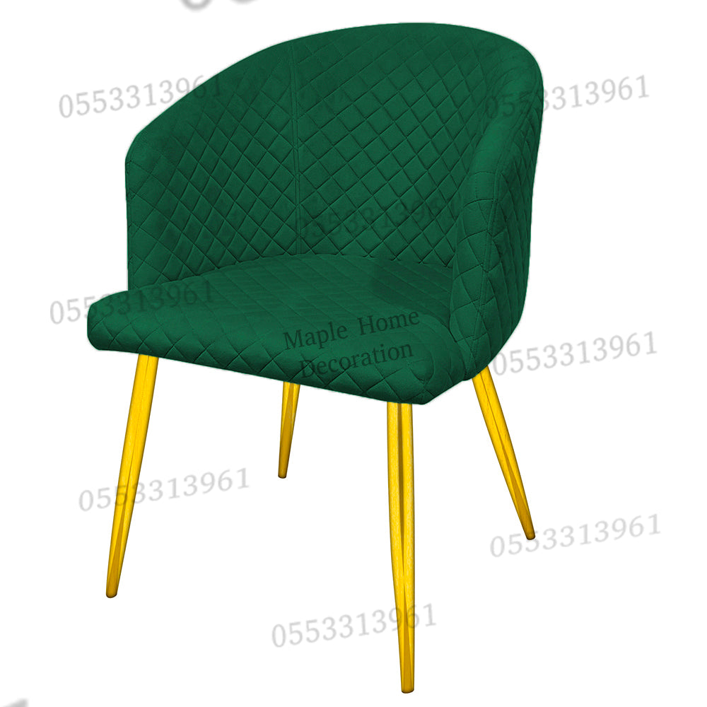 Dining Chairs Velvet Cushion Seat Chair Stainless Steel Golden Legs Dining Room Chair