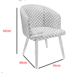 Dining Chairs Velvet Cushion Seat Chair Stainless Steel Golden Legs Dining Room Chair