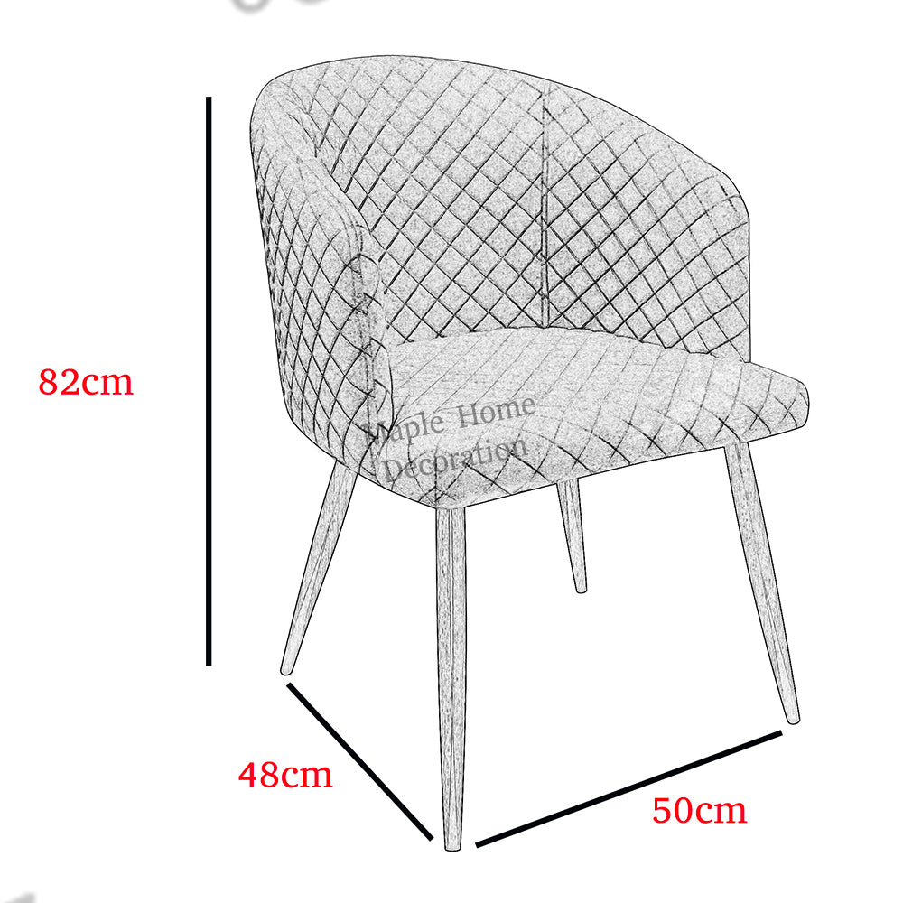 Dining Chairs Velvet Cushion Seat Chair Stainless Steel Golden Legs Dining Room Chair