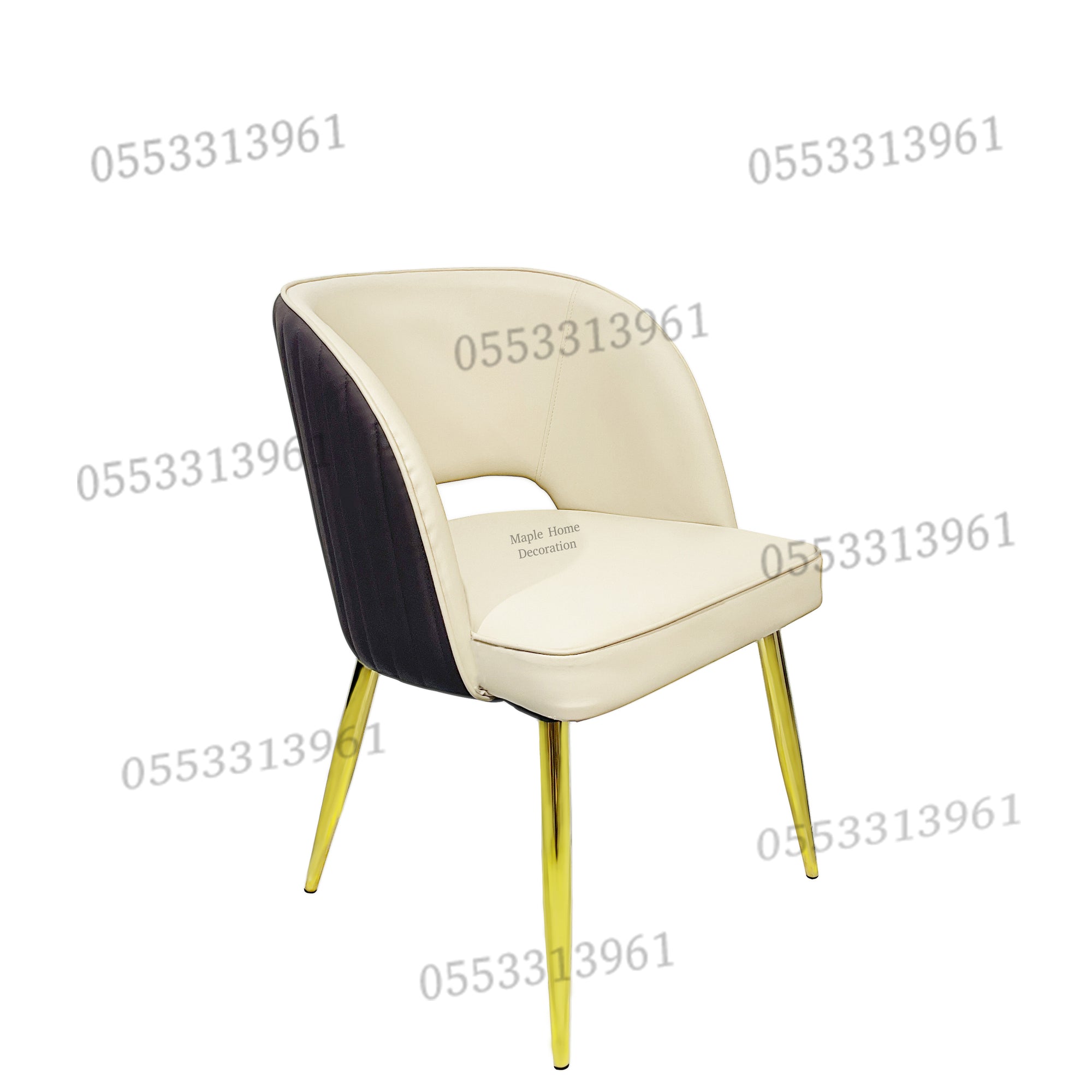 Dining Chairs Velvet Cushion Seat Chair Stainless Steel Golden Legs Dining Room Chair