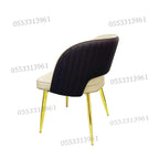 Dining Chairs Velvet Cushion Seat Chair Stainless Steel Golden Legs Dining Room Chair