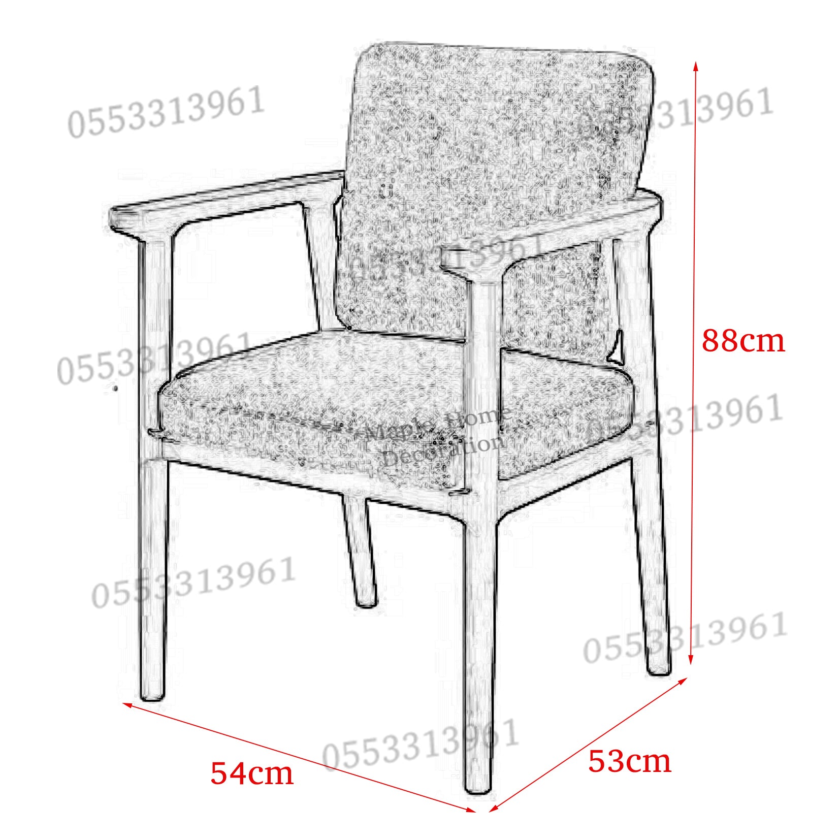 Dining Chairs Velvet Cushion Seat Restaurant Chair