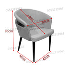 Dining Chairs Velvet Cushion Seat Chair Stainless Steel Golden Legs Dining Room Chair