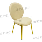 Dining Chairs Velvet Cushion Seat Chair Stainless Steel Golden Legs Dining Room Chair