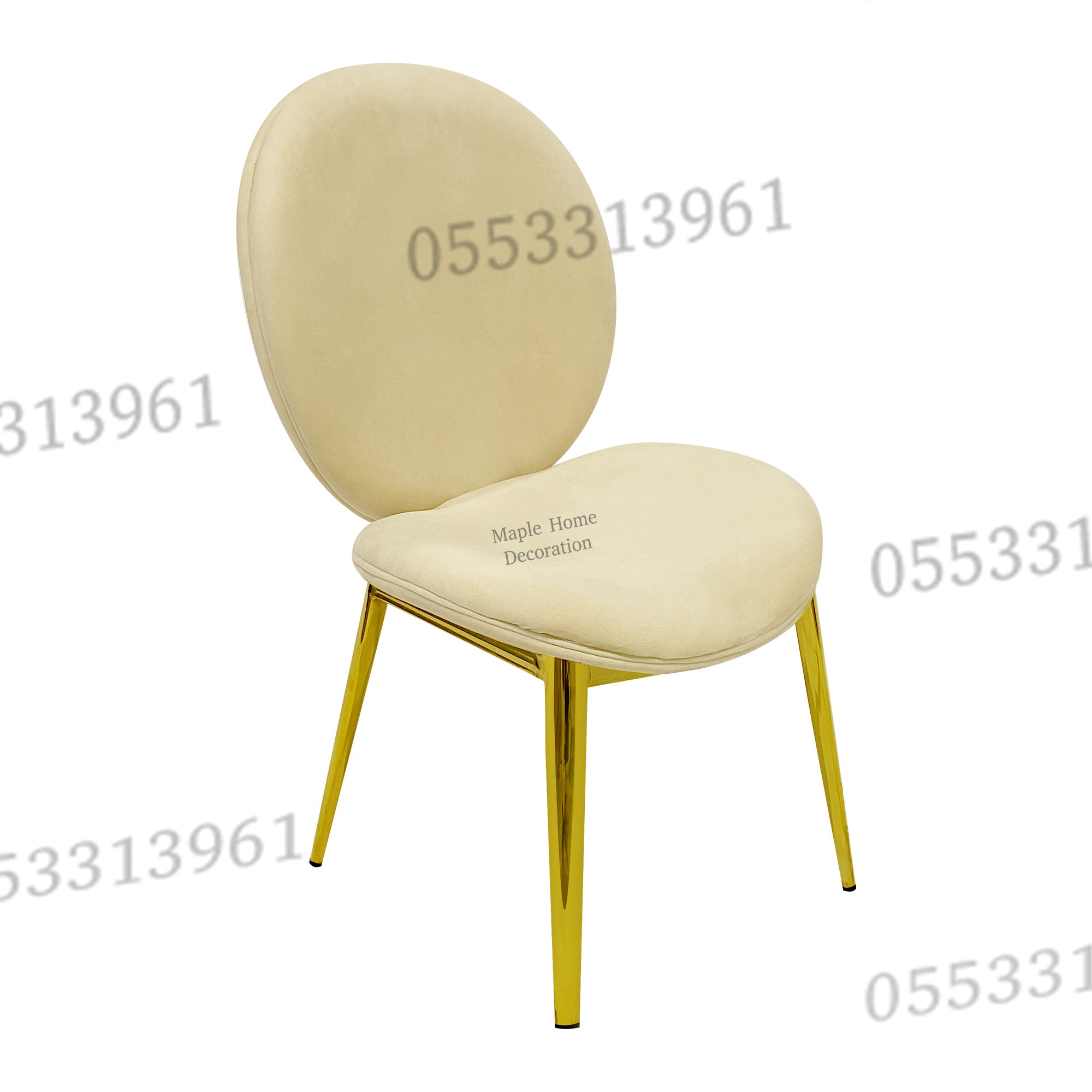 Dining Chairs Velvet Cushion Seat Chair Stainless Steel Golden Legs Dining Room Chair