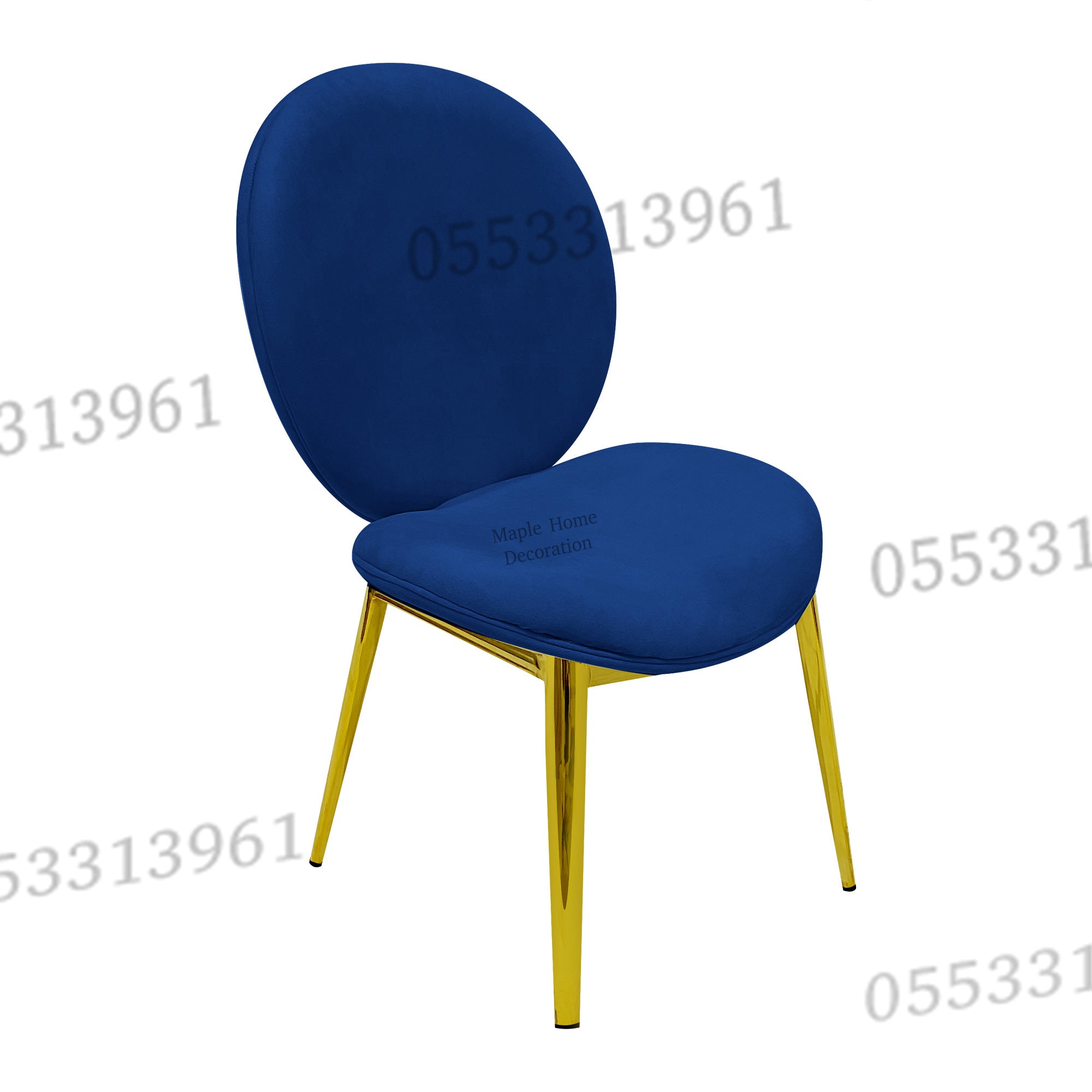 Dining Chairs Velvet Cushion Seat Chair Stainless Steel Golden Legs Dining Room Chair