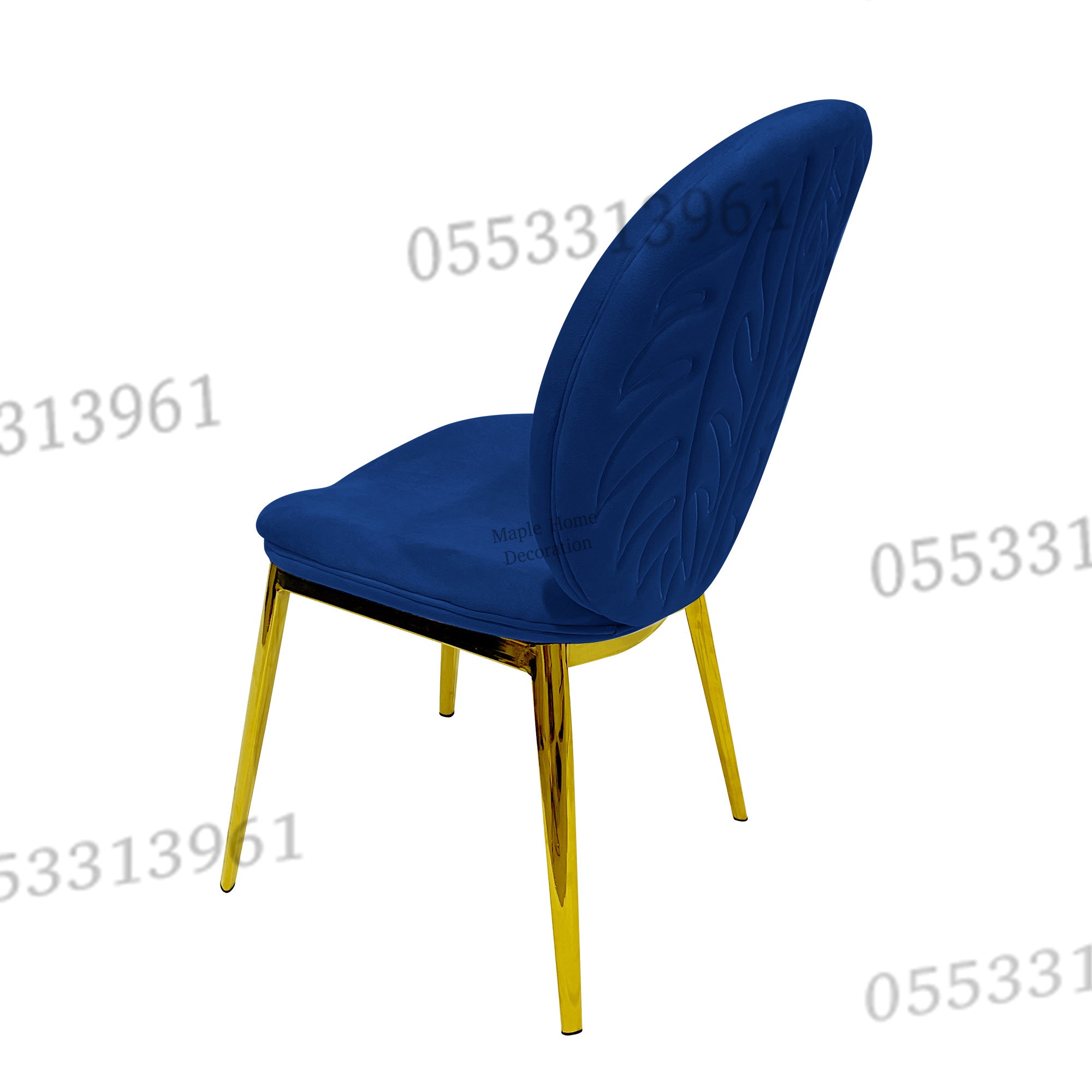 Dining Chairs Velvet Cushion Seat Chair Stainless Steel Golden Legs Dining Room Chair