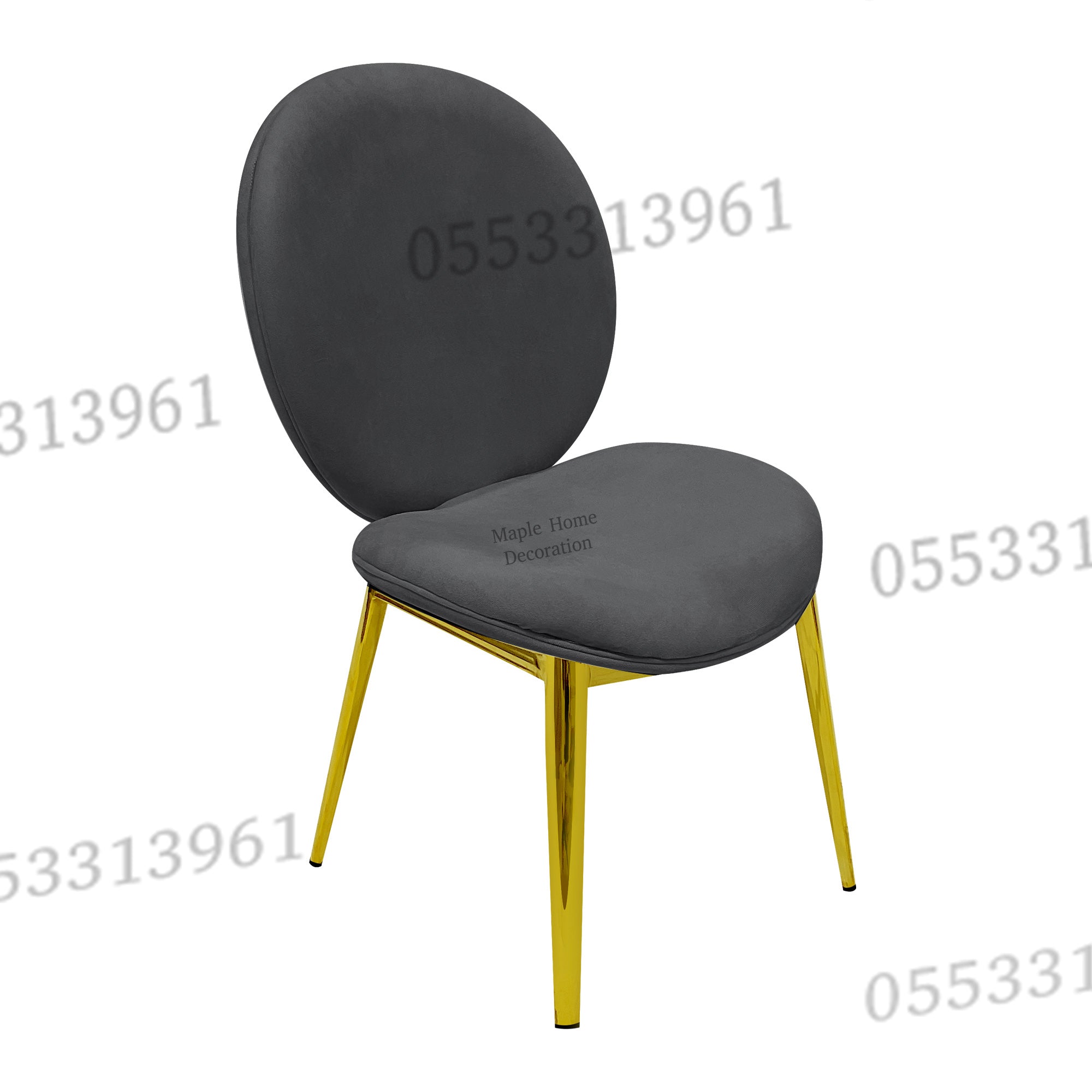 Dining Chairs Velvet Cushion Seat Chair Stainless Steel Golden Legs Dining Room Chair