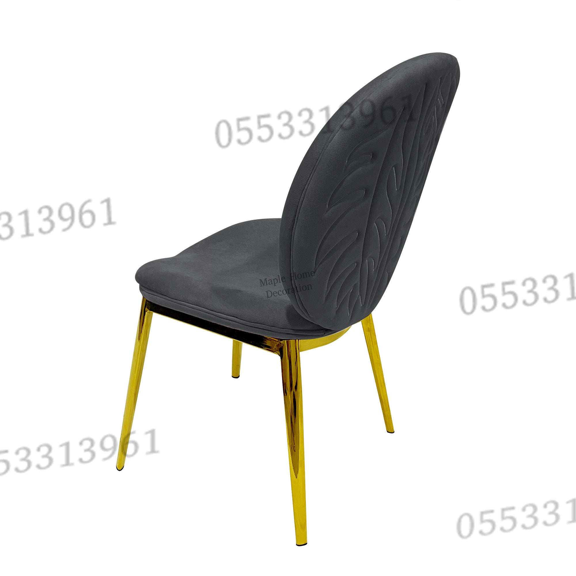 Dining Chairs Velvet Cushion Seat Chair Stainless Steel Golden Legs Dining Room Chair
