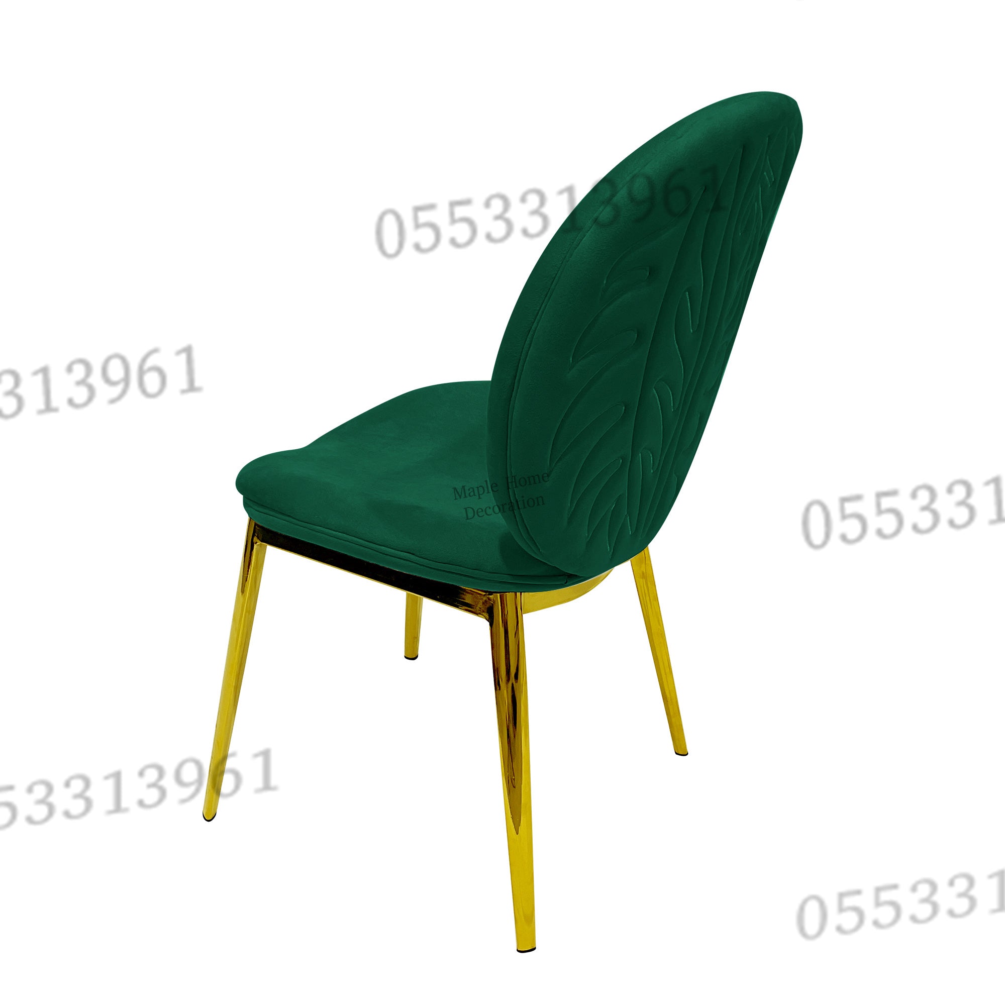 Dining Chairs Velvet Cushion Seat Chair Stainless Steel Golden Legs Dining Room Chair