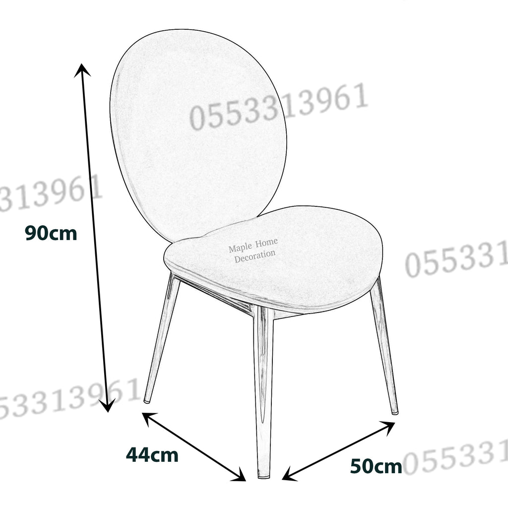 Dining Chairs Velvet Cushion Seat Chair Stainless Steel Golden Legs Dining Room Chair