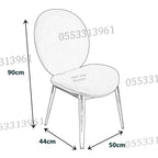 Dining Chairs Velvet Cushion Seat Chair Stainless Steel Golden Legs Dining Room Chair