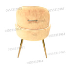 Dining Chairs Velvet Cushion Seat Chair Stainless Steel Golden Legs Dining Room Chair