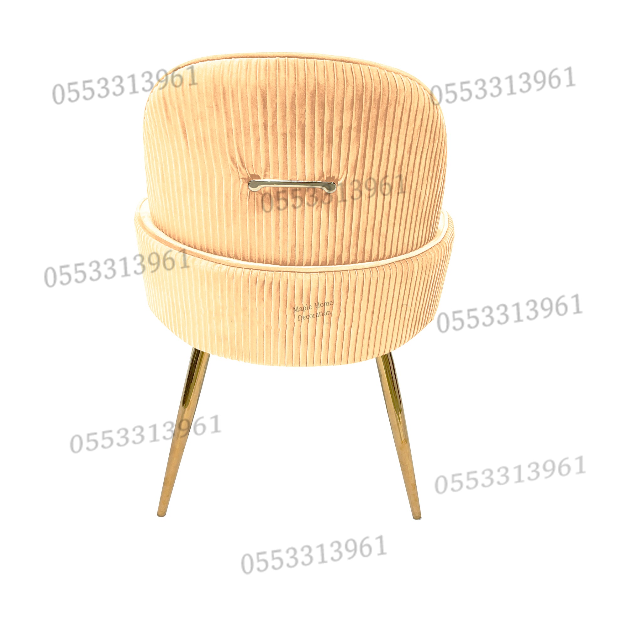 Dining Chairs Velvet Cushion Seat Chair Stainless Steel Golden Legs Dining Room Chair