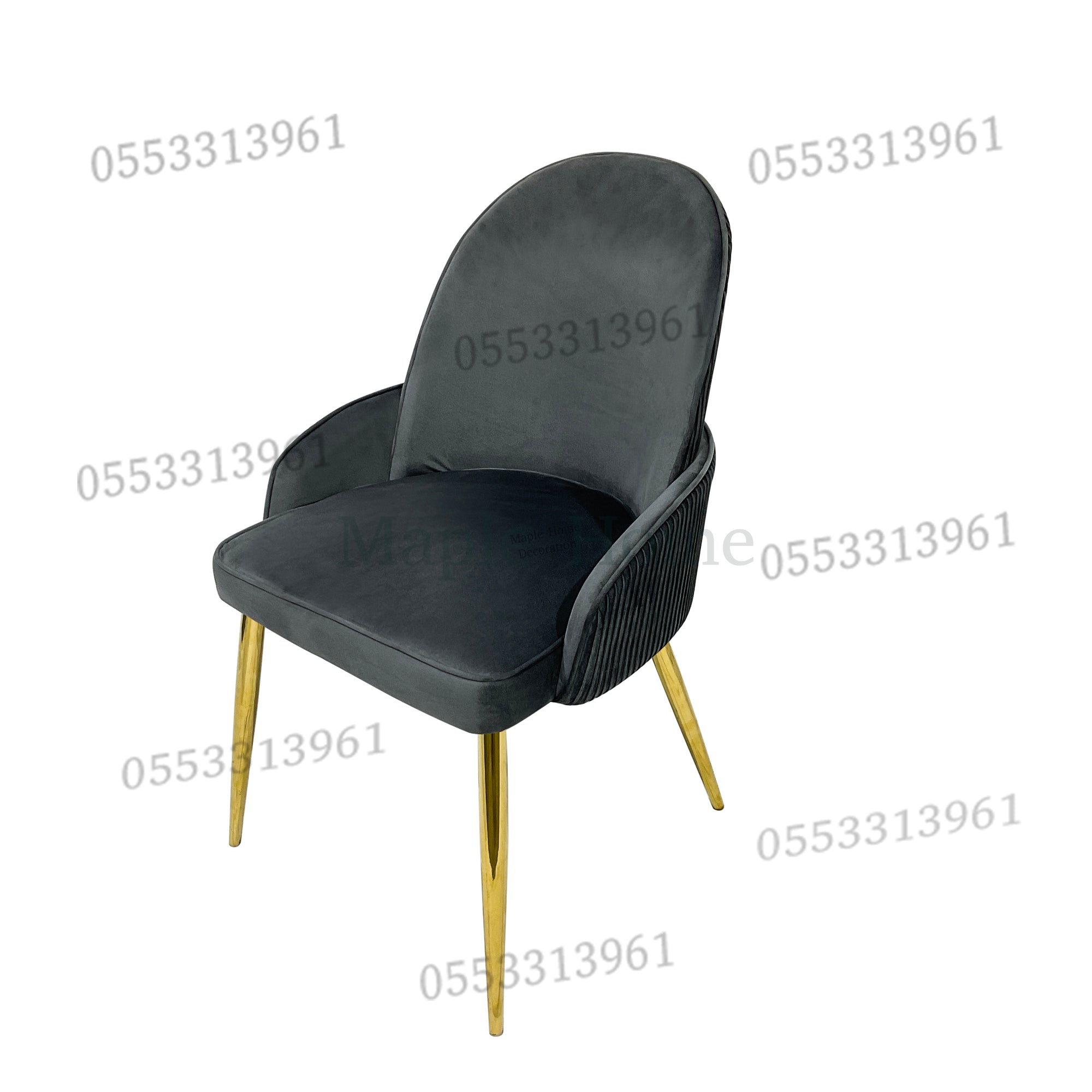 Dining Chairs Velvet Cushion Seat Chair Stainless Steel Golden Legs Dining Room Chair