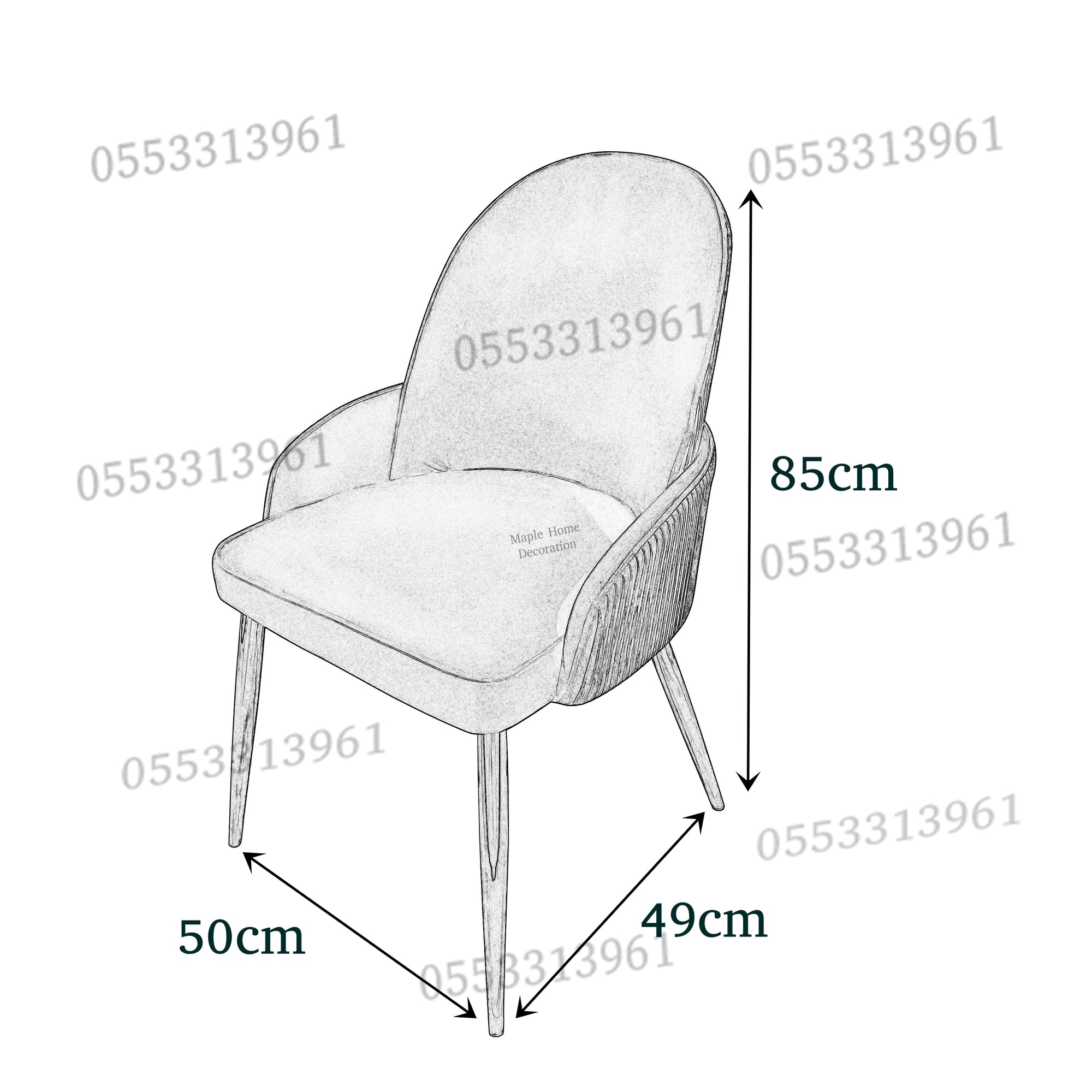 Dining Chairs Velvet Cushion Seat Chair Stainless Steel Golden Legs Dining Room Chair